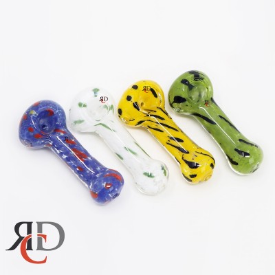 GLASS PIPE FRIT AND DOT ART PIPE GP2674 1CT